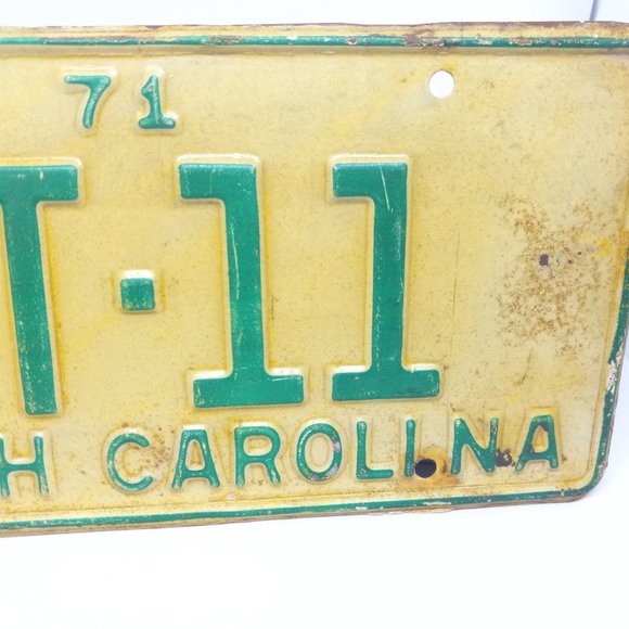 North Carolina 1971 License Tag--Low Number VT-11 - Picture 3 of 6